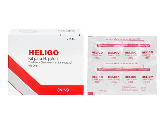 Heligo Kit (7 kits) 250mg + 30mg + 500mg